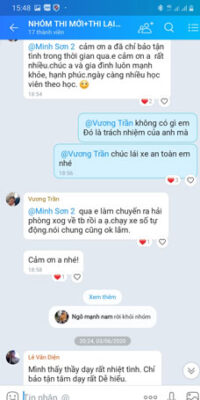 Cảm nhận của học viên Trần Văn Vương khi học lái xe tại Hà An