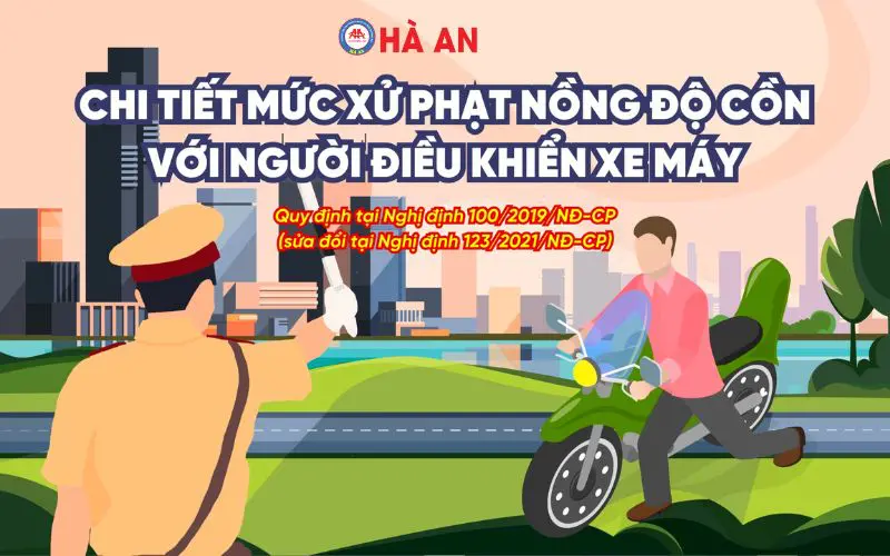 Mức phạt nồng độ cồn đối với những người điều khiển xe máy